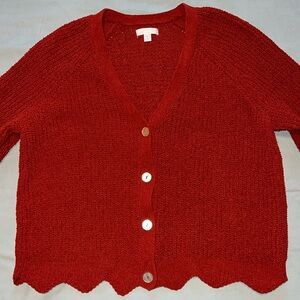 Lauren Conrad scallop bottom cardigan